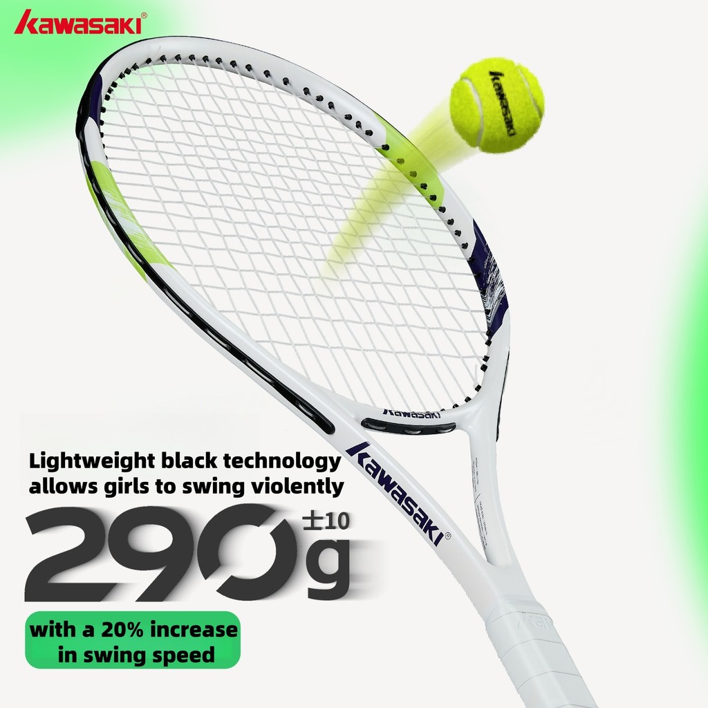 Badminton Racket Carbon - Kawasaki Lichte Tennisrackets Set Carbon Composiet