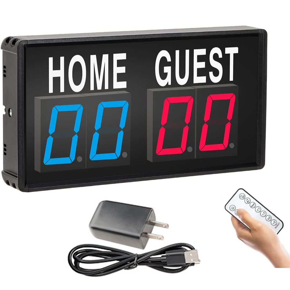 Scoreboard Digital - Draagbaar 4-cijferig LED-scorebord Digitale scorekeeper voor