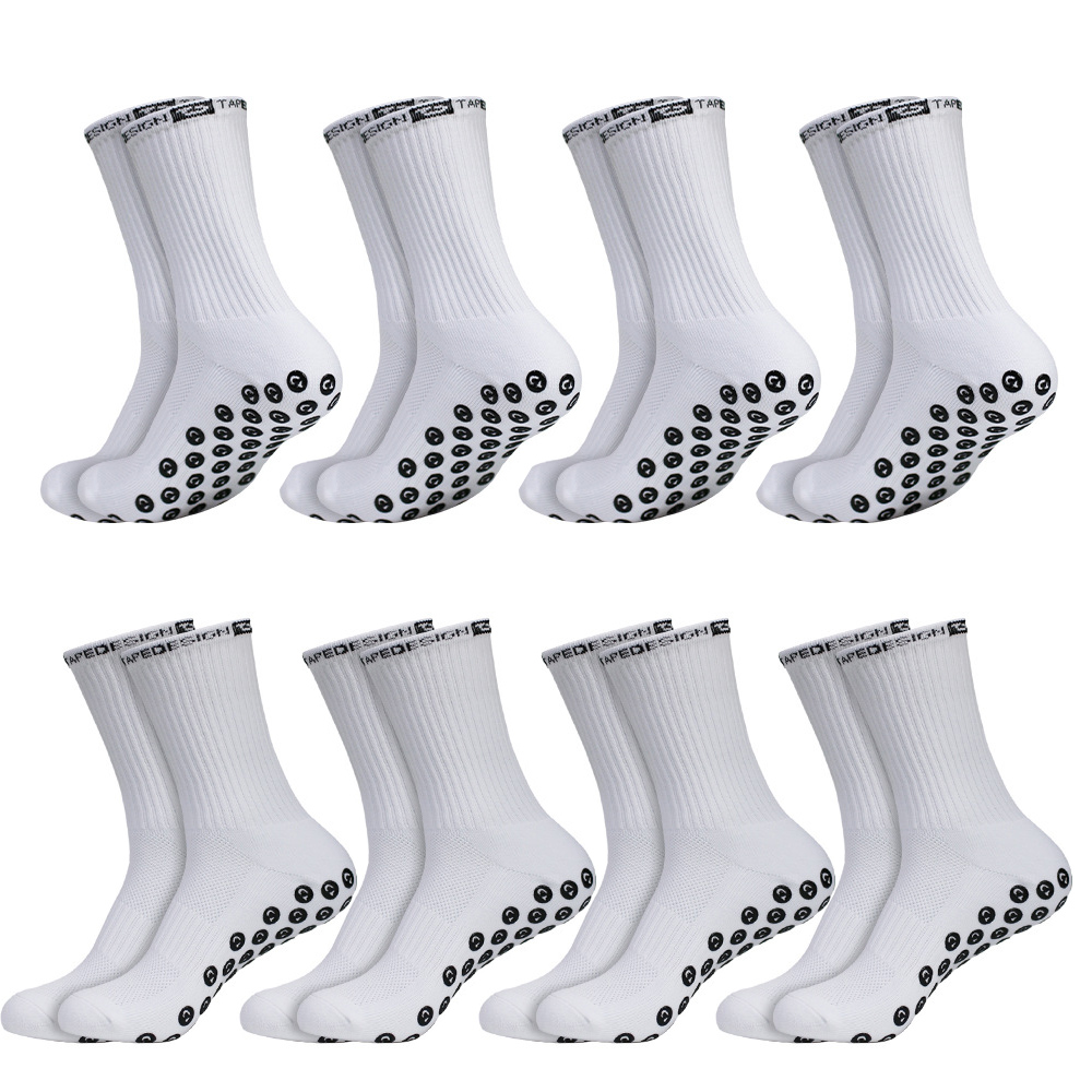 Badminton Grip - 8 paar antislip voetbalsokken voor heren