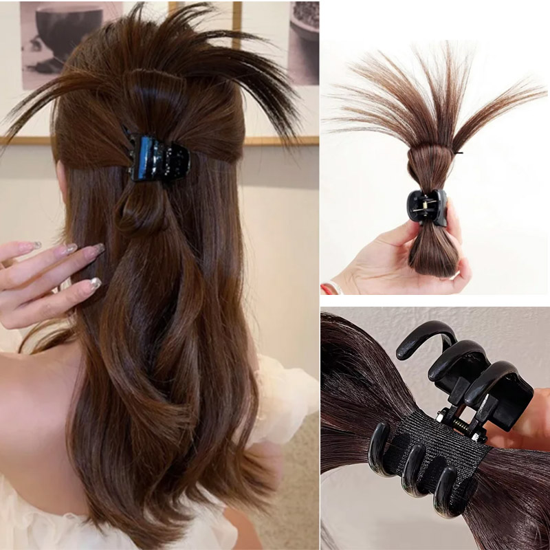 Feather Shuttlecock - Synthetische Vrouwen Half-tie Haar Klauw Veer