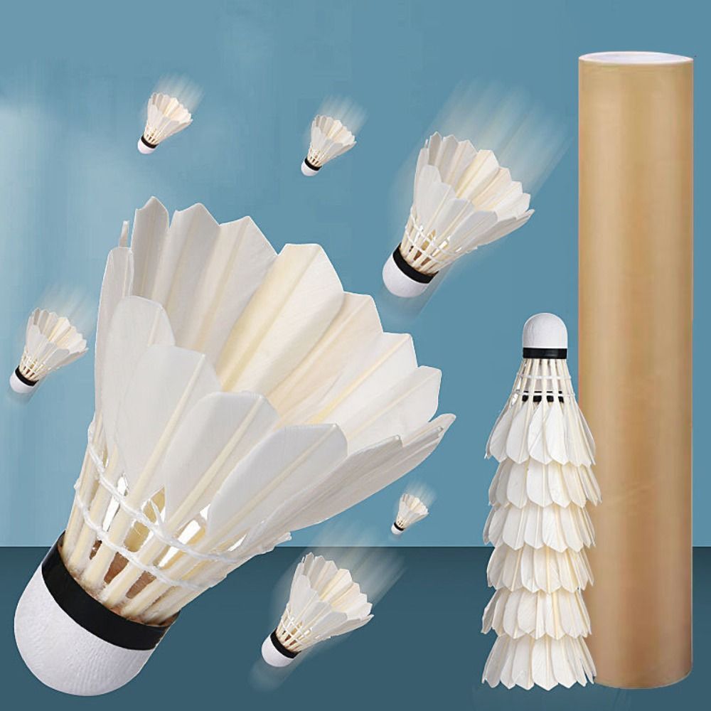 Feather Shuttlecock - 3/6/12 Stuks Nieuwe Witte Badminton Shuttle