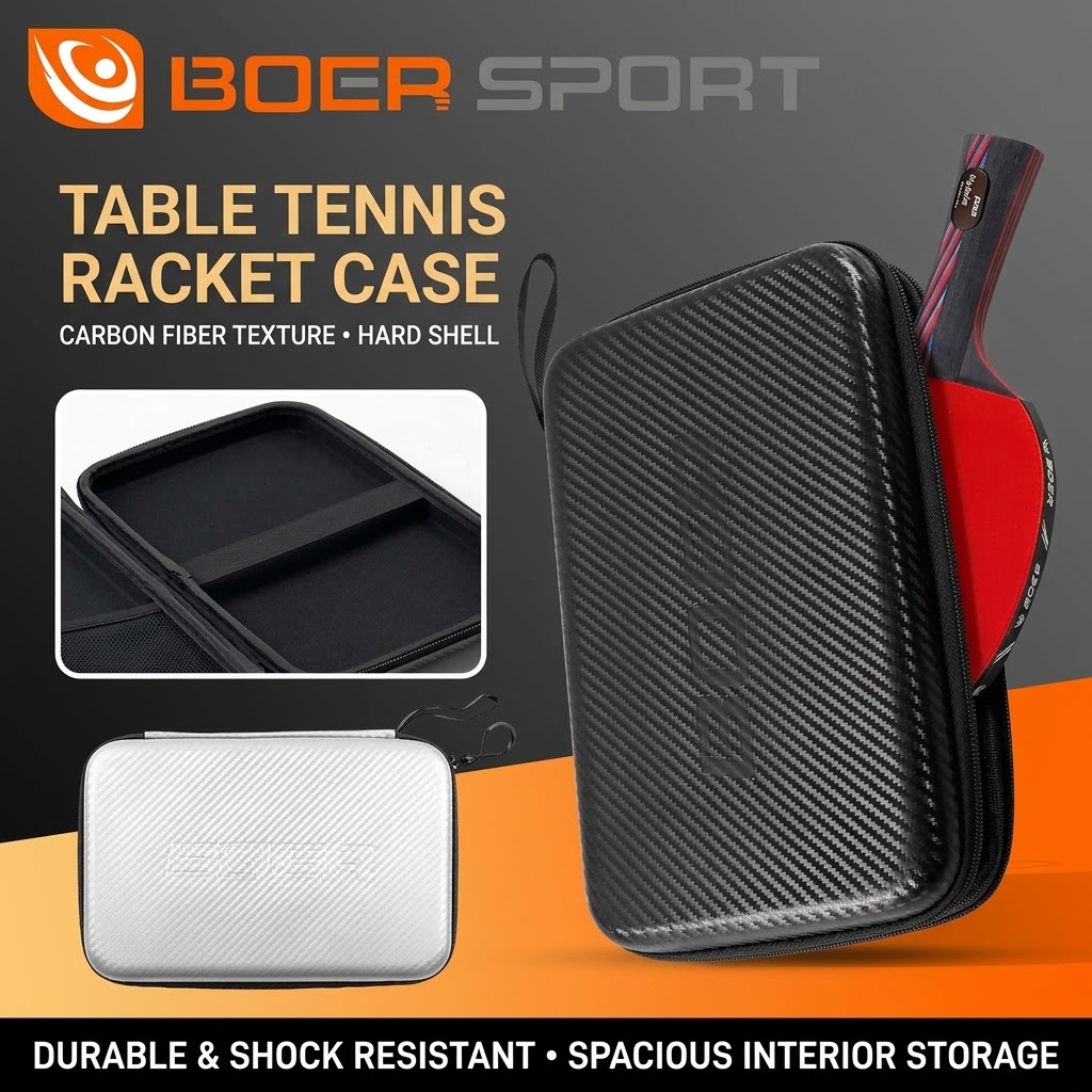Badminton Bag - Boer tafeltennisrackettas, harde schaal van EVA,