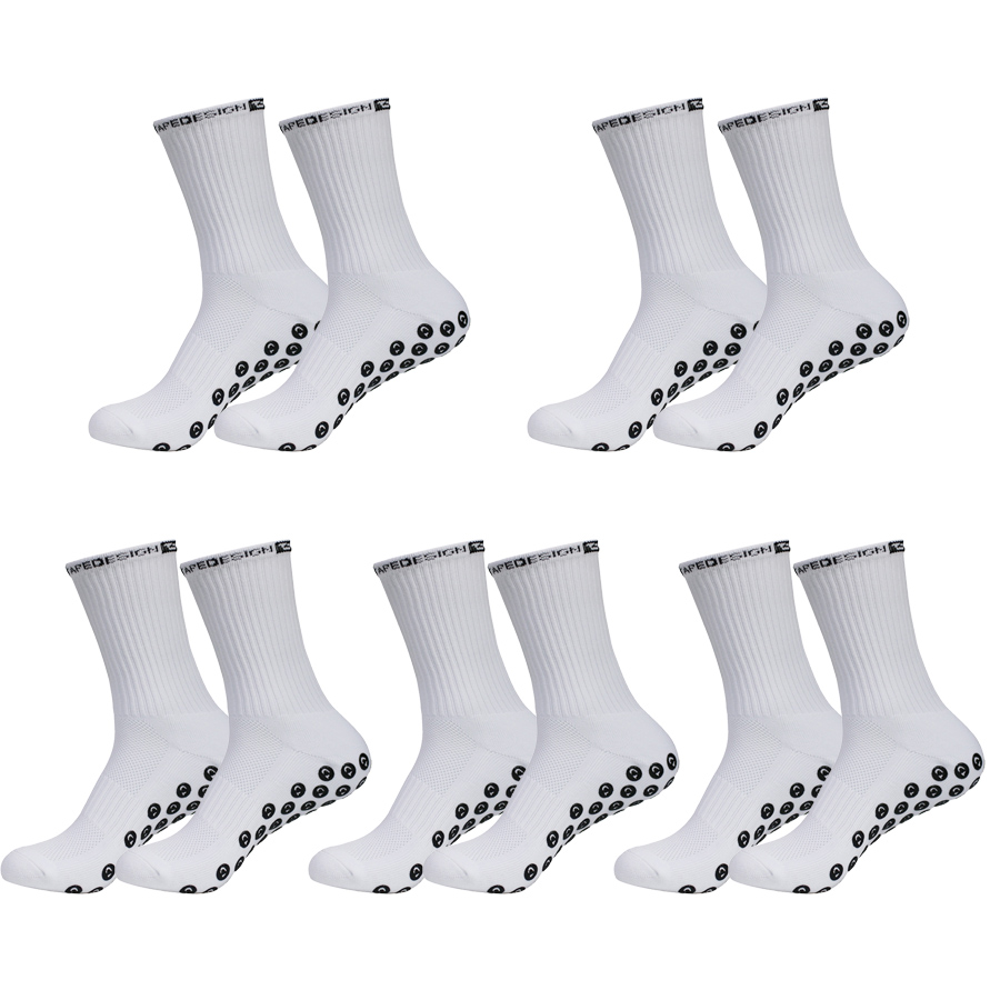 5 paar antislip voetbalsokken  - Badminton Grip recensie en prijs