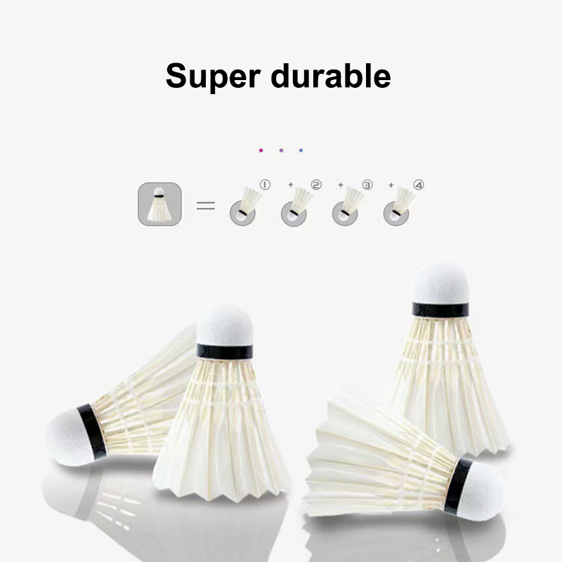 3/6 stuks badmintonballen, wit - Feather Shuttlecock recensie en prijs