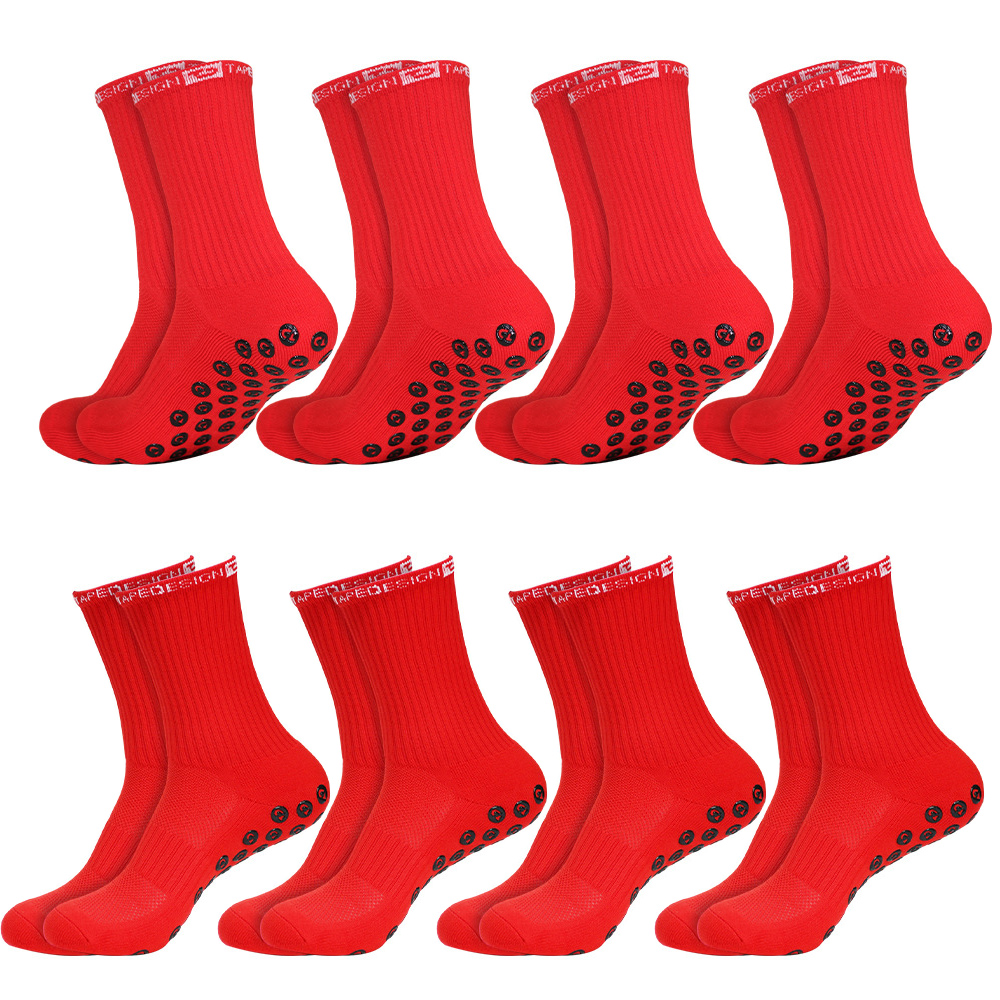 8 paar antislip voetbalsokken  - Badminton Grip recensie en prijs
