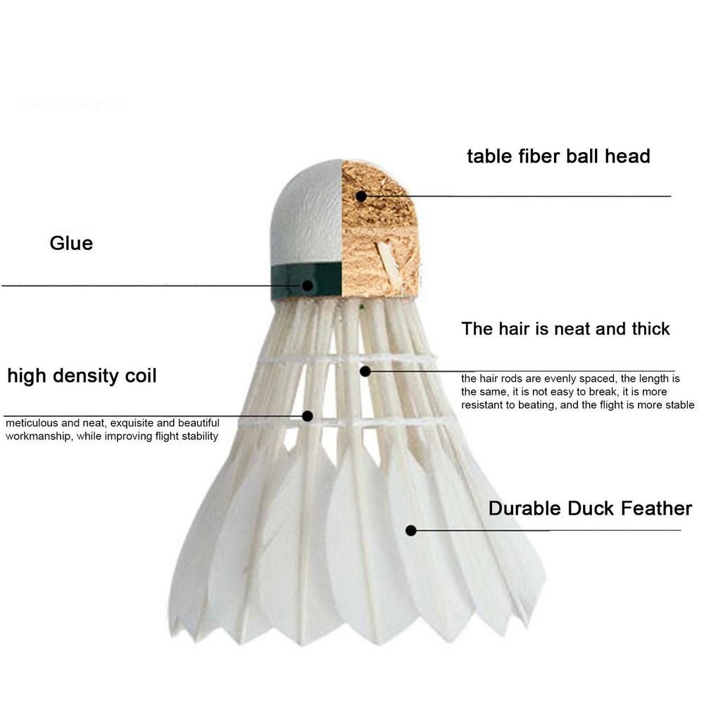 3/6/12 Stuks Nieuwe Witte Badm - Feather Shuttlecock recensie en prijs
