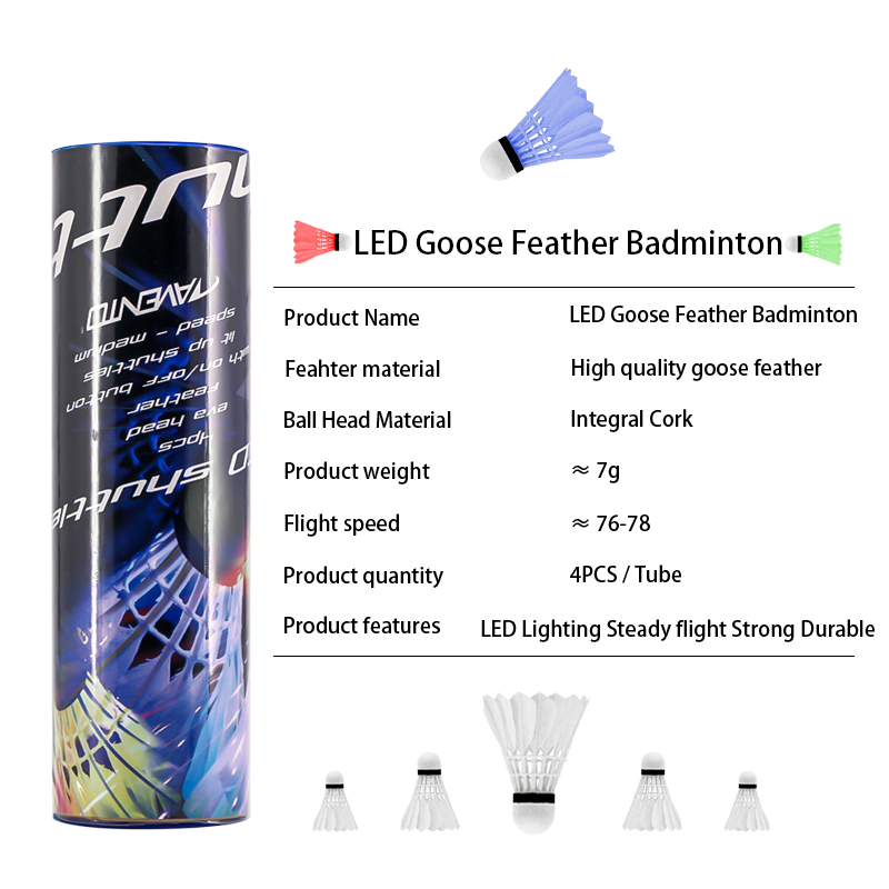 Welkin 4 Stuks Dark Night Kleu - Feather Shuttlecock recensie en prijs